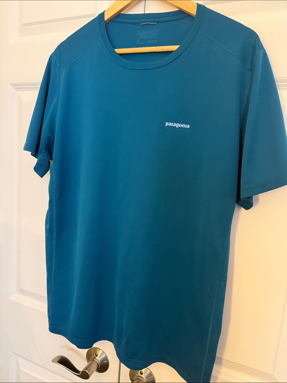 Patagonia Men's Teal Short-Sleeve Performance Tee XL